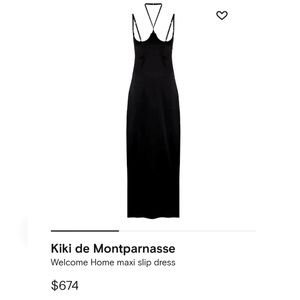 Kiki Monteparnasse black maxi slip dress